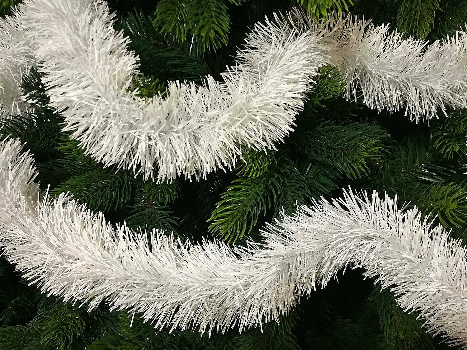 Décoration de Noël Dros, Ornement de Noël, Ornement de fête, Décoration festive, Made in Italy, 1000x8 h8 cm, Blanc