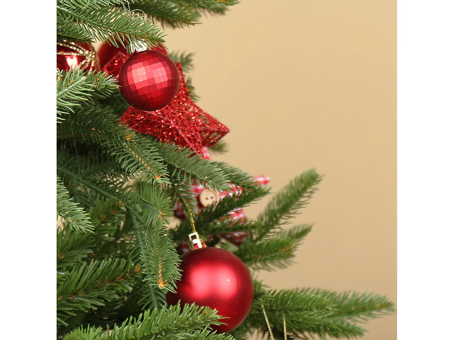 Dmora - Albero di Natale 150 cm Jingle Bell, 109x109 h150 cm, Verde
