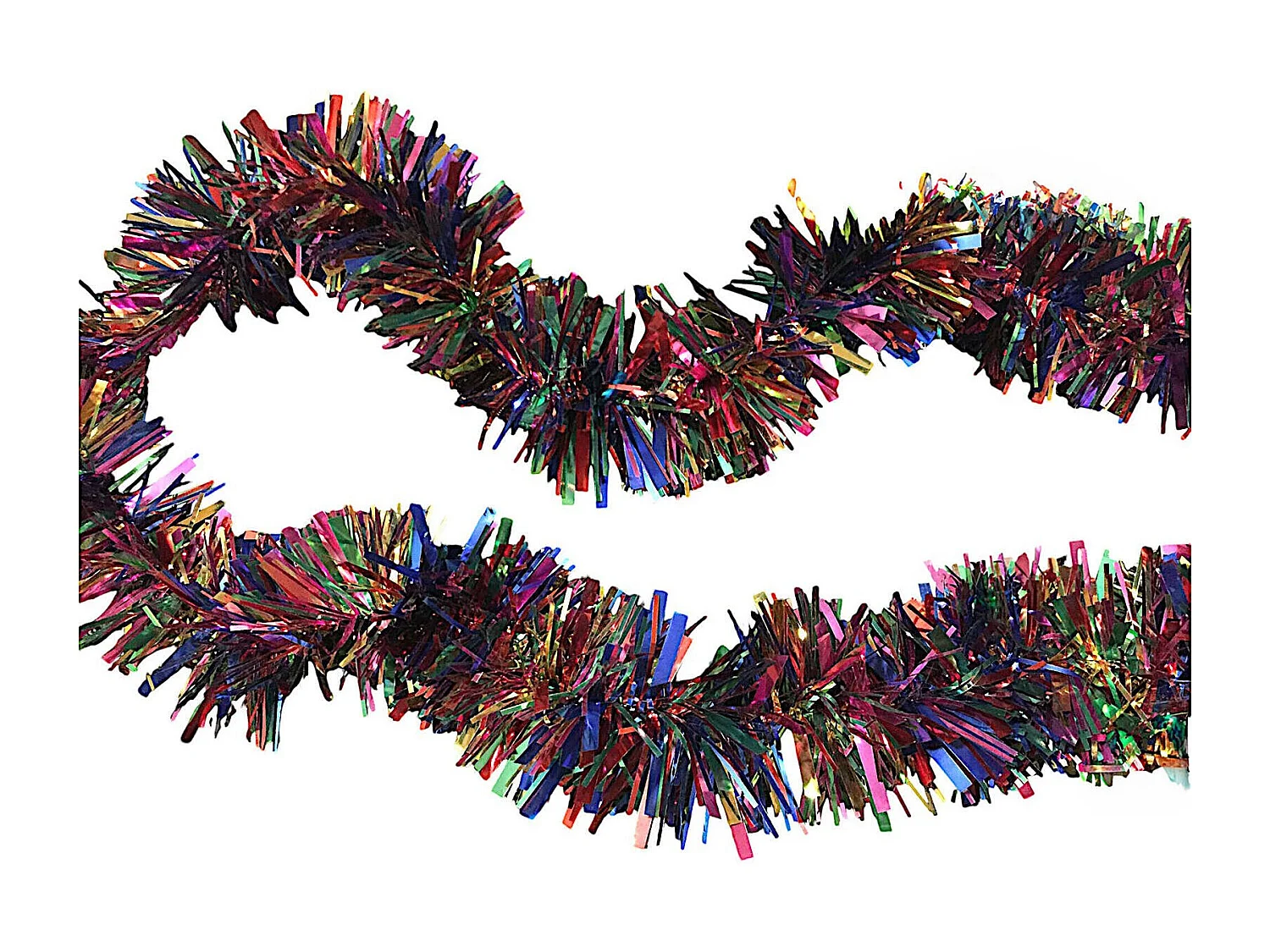 Décoration de Noël Dhatto, Ornement de Noël, Ornement de fête, Décoration festive, Made in Italy, 1000x8 h8 cm, Arc-en-ciel