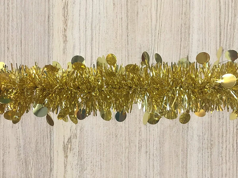 Decoração de Natal Dstrak, Decoração de Natal, Enfeite de Natal, Decoração festiva, Fabricado em Itália, 1000x8 h8 cm, Dourado