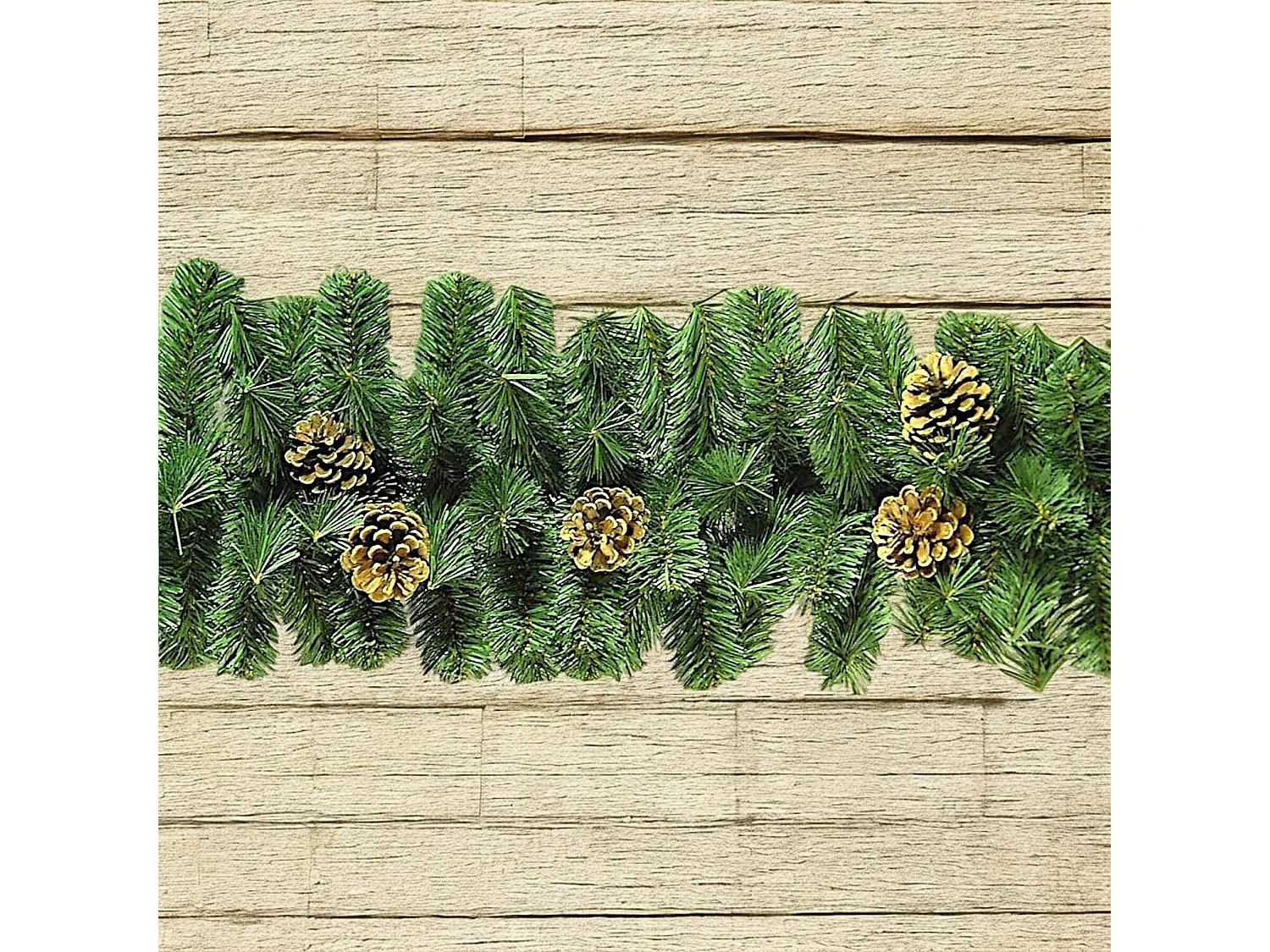 Décoration de Noël Dnore, Ornement de Noël, Ornement de fête, Décoration festive, Made in Italy, 275x28 h28 cm, Vert