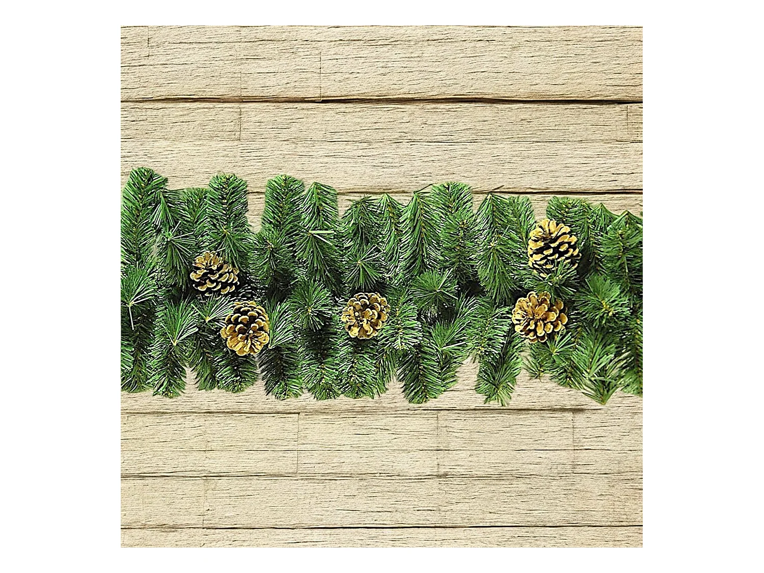 Décoration de Noël Dnore, Ornement de Noël, Ornement de fête, Décoration festive, Made in Italy, 275x28 h28 cm, Vert