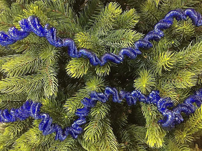 Ddunla Kerstdecoratie, Kerstdecoratie, Kerstornament, Feestelijke decoratie, Made in Italy, 2000x7 h7 cm, Blauw