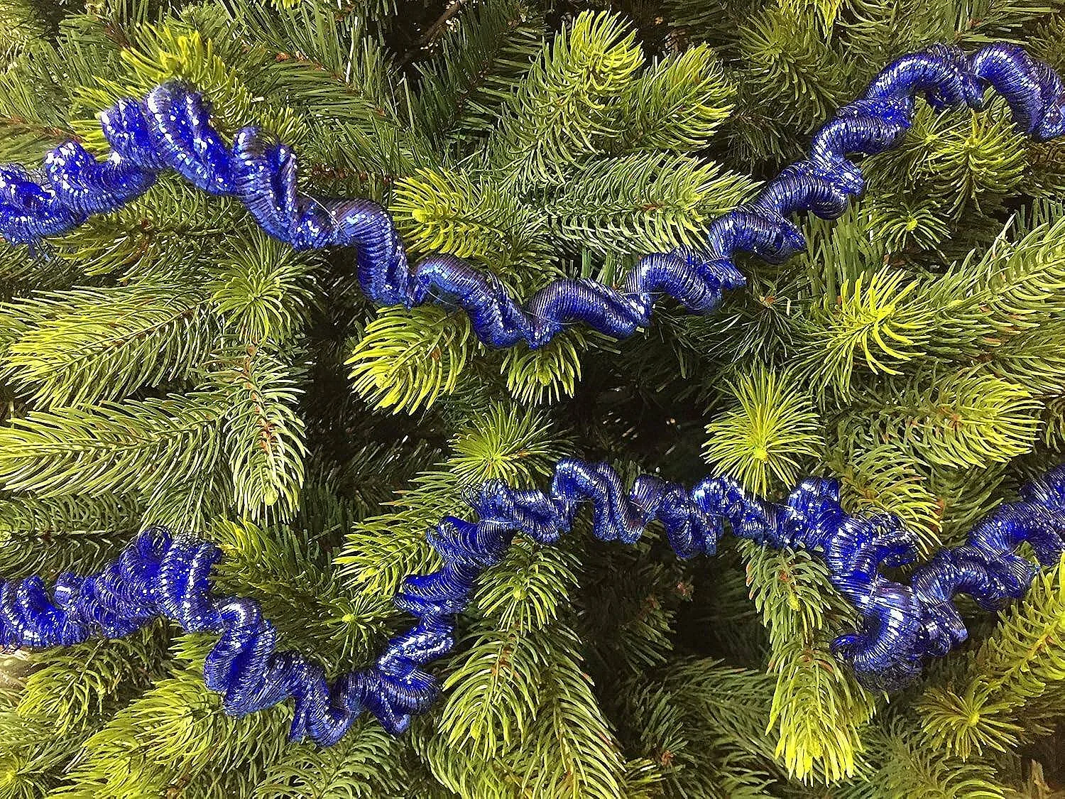 Décoration de Noël Ddunla, Ornement de Noël, Ornement de fête, Décoration festive, Made in Italy, 2000x7 h7 cm, Bleu