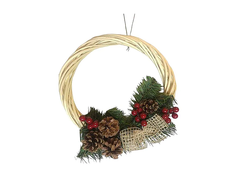 Dgreyserma Kerstdecoratie, Kerstdecoratie, Kerstornament, Feestelijke decoratie, Made in Italy, 30x30 h3 cm, Groen en Geel