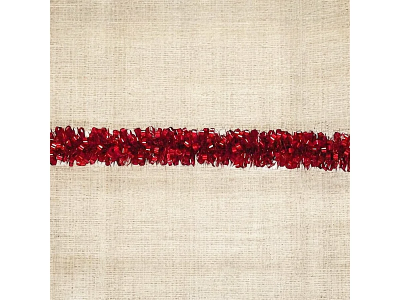 Dthoma Kerstdecoratie, Kerstdecoratie, Kerstornament, Feestelijke decoratie, Made in Italy, 1000x8 h8 cm, Rood