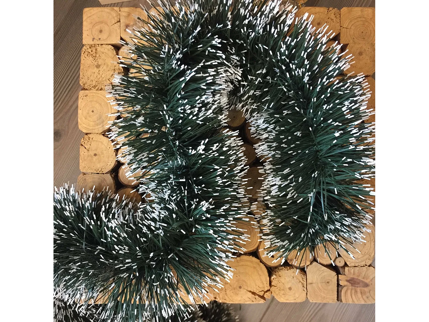 Decoração de Natal Ddavi, Decoração de Natal, Enfeite de Natal, Decoração festiva, Fabricado em Itália, 1000x10 h10 cm, Verde e Branco