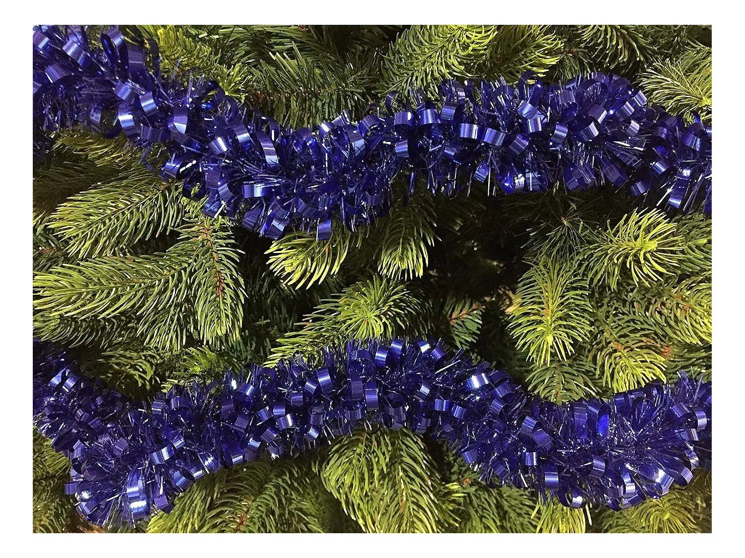 Décoration de Noël Dthoma, Ornement de Noël, Ornement de fête, Décoration festive, Made in Italy, 1000x8 h8 cm, Bleu