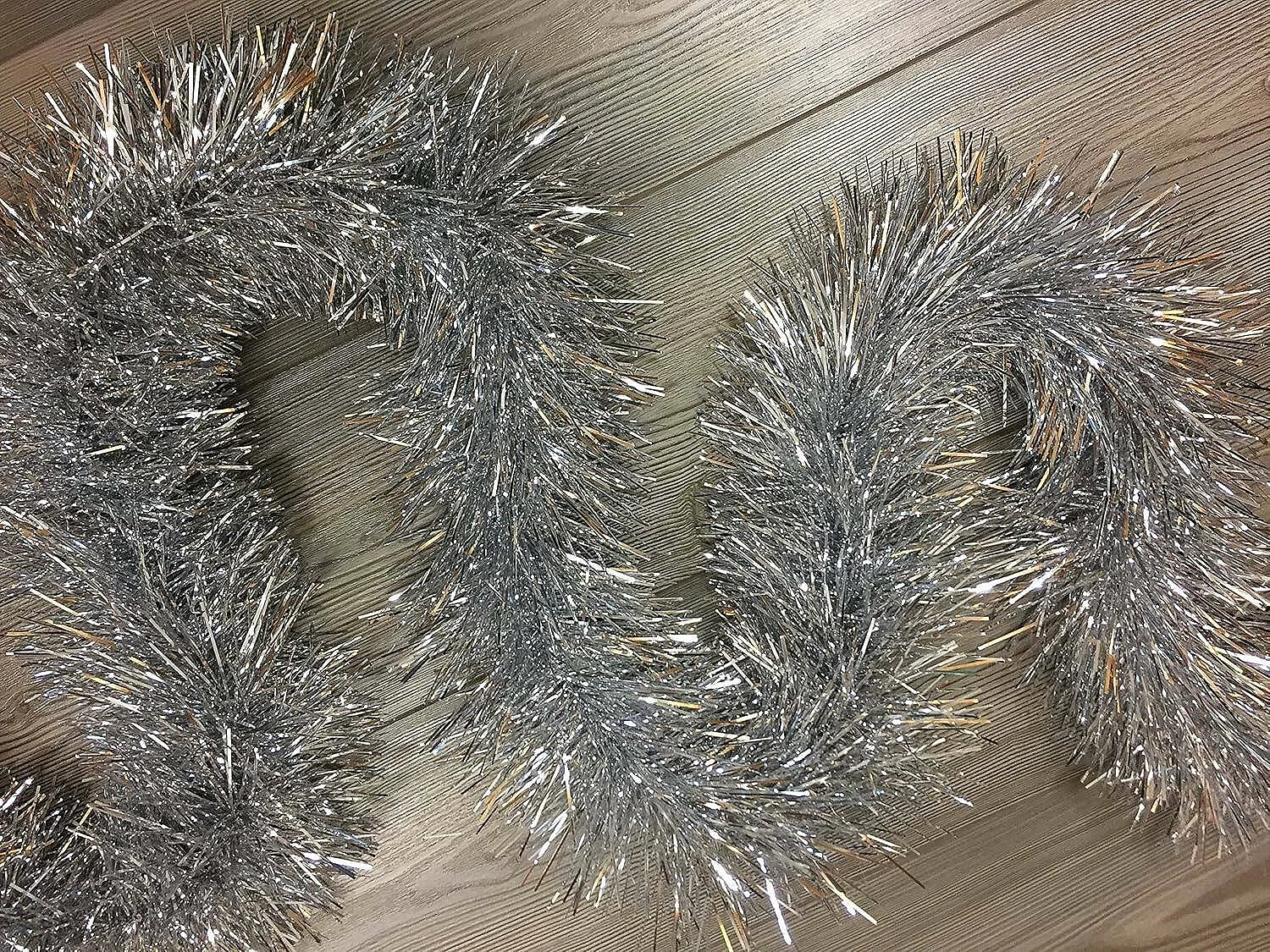 Décoration de Noël Dconner, Ornement de Noël, Ornement de fête, Décoration festive, Made in Italy, 500x15 h15 cm, Argent