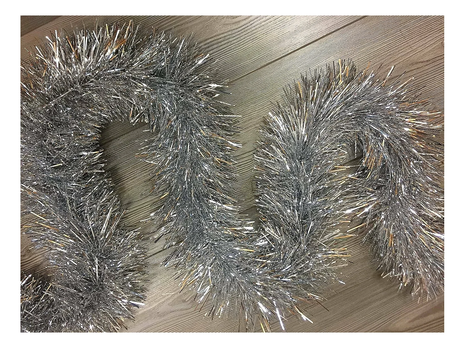Décoration de Noël Dconner, Ornement de Noël, Ornement de fête, Décoration festive, Made in Italy, 500x15 h15 cm, Argent