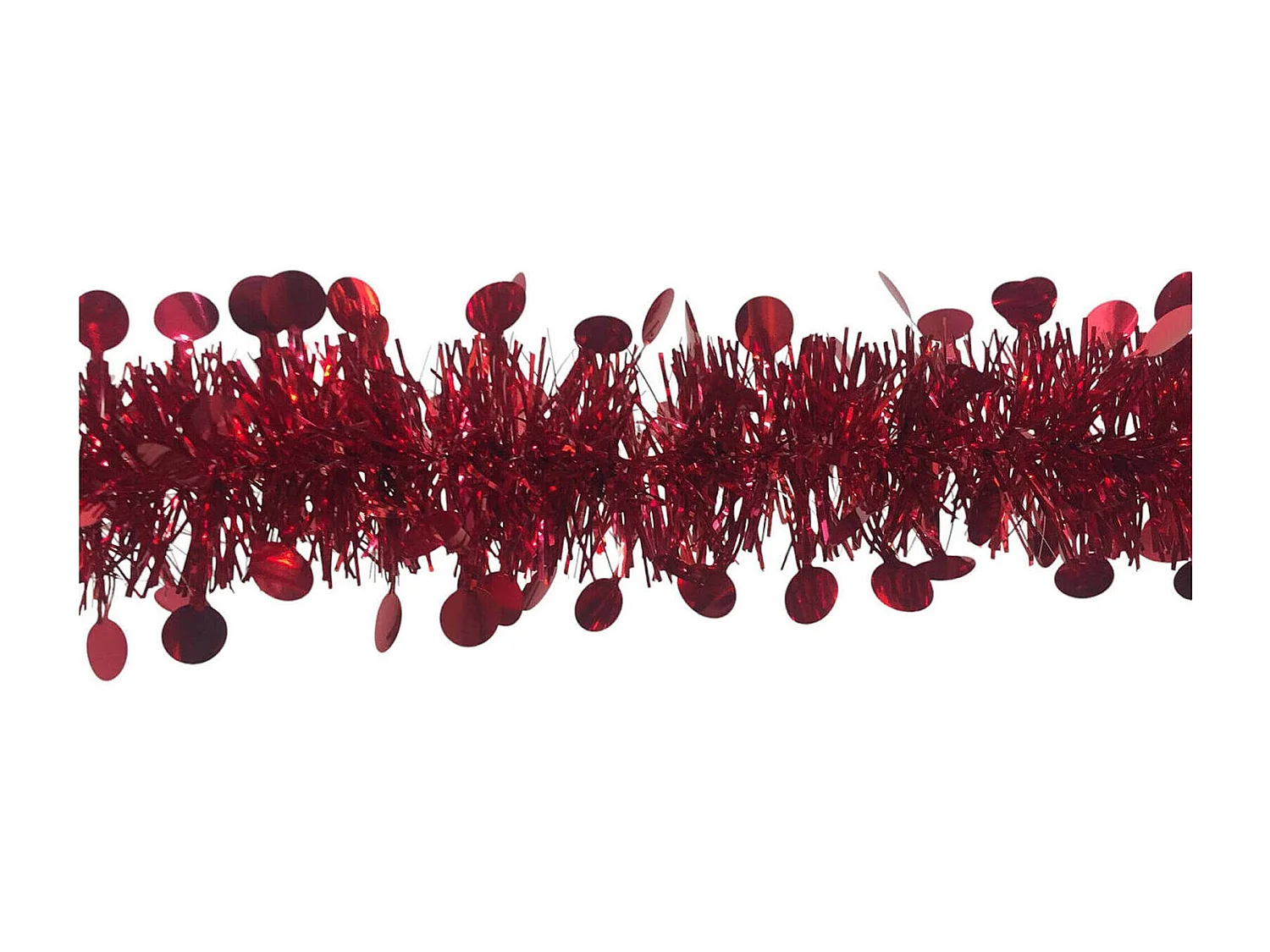 Dstrak Kerstdecoratie, Kerstdecoratie, Kerstornament, Feestelijke decoratie, Made in Italy, 1000x8 h8 cm, Rood