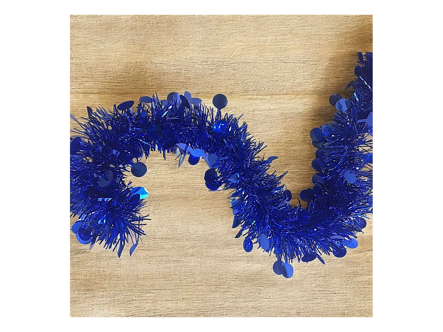 Décoration de Noël Dstrak, Ornement de Noël, Ornement de fête, Décoration festive, Made in Italy, 1000x8 h8 cm, Bleu