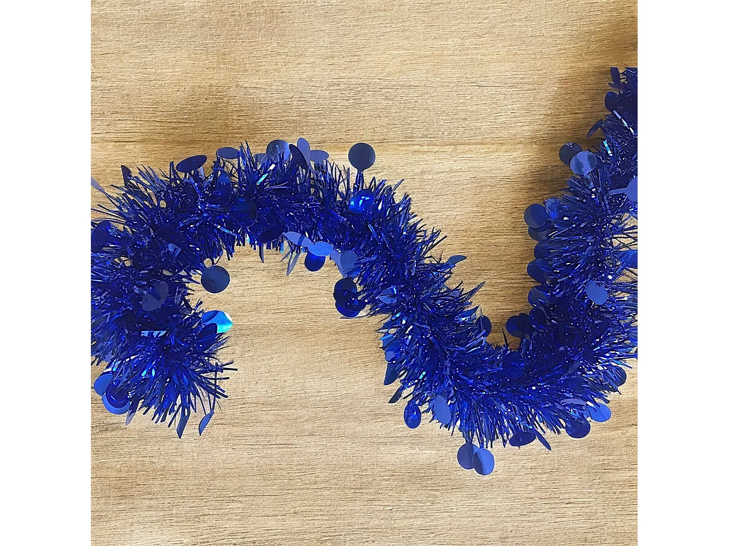 Dstrak Kerstdecoratie, Kerstdecoratie, Kerstornament, Feestelijke decoratie, Made in Italy, 1000x8 h8 cm, Blauw