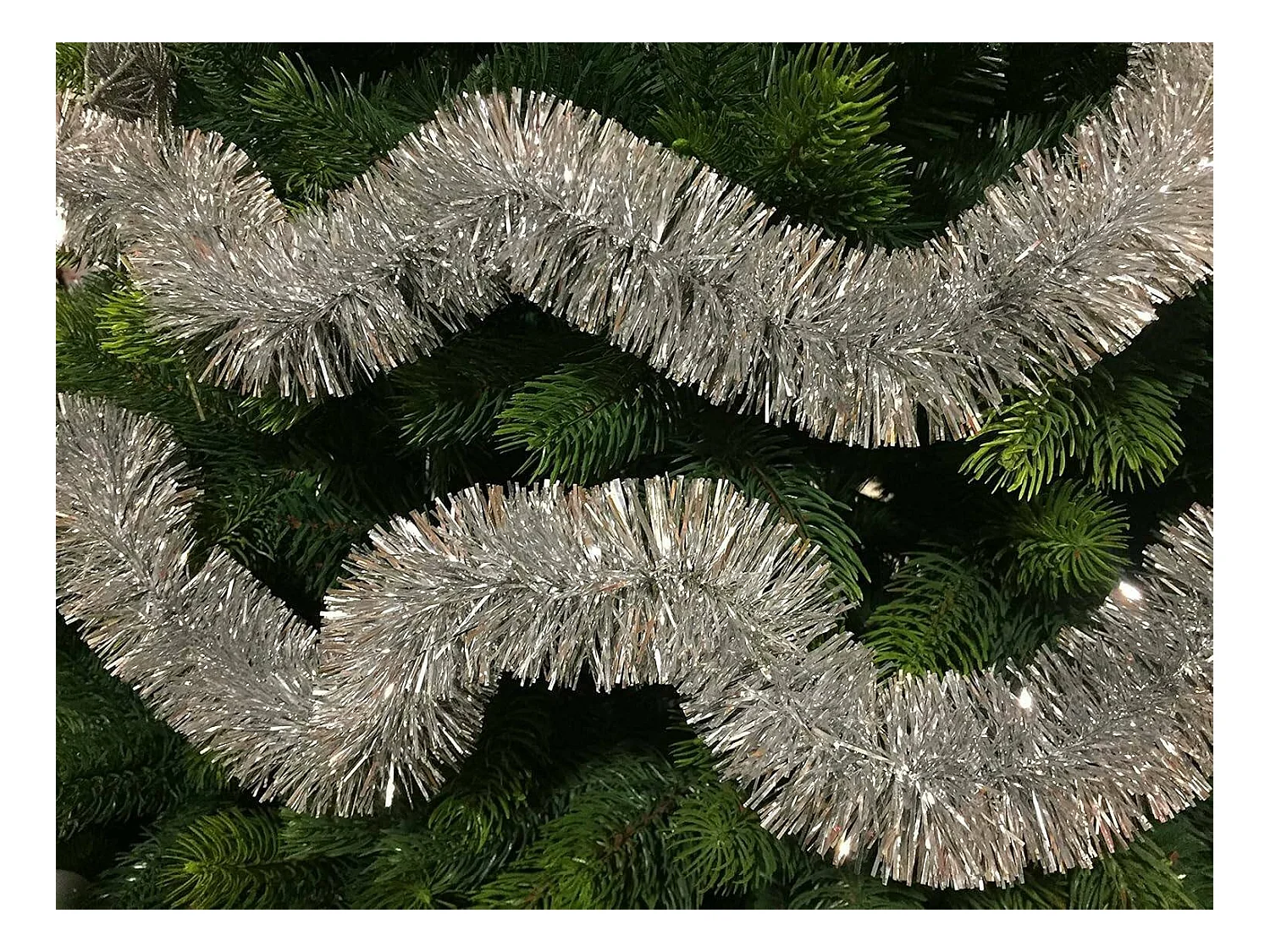 Décoration de Noël Dros, Ornement de Noël, Ornement de fête, Décoration festive, Made in Italy, 1000x8 h8 cm, Argent