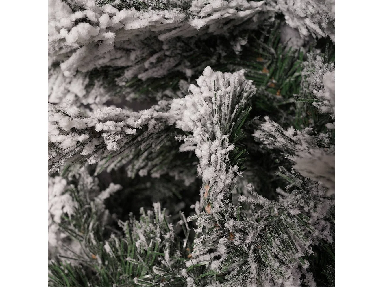 Sapin de Noël 180 cm Hollybell, Pin artificiel floqué, Arbre à effet réel, Sapin de Noël, 97x97 h180 cm, Vert et Blanc