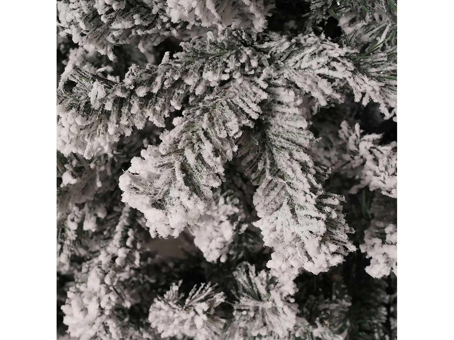 Sapin de Noël 180 cm Hollybell, Pin artificiel floqué, Arbre à effet réel, Sapin de Noël, 97x97 h180 cm, Vert et Blanc