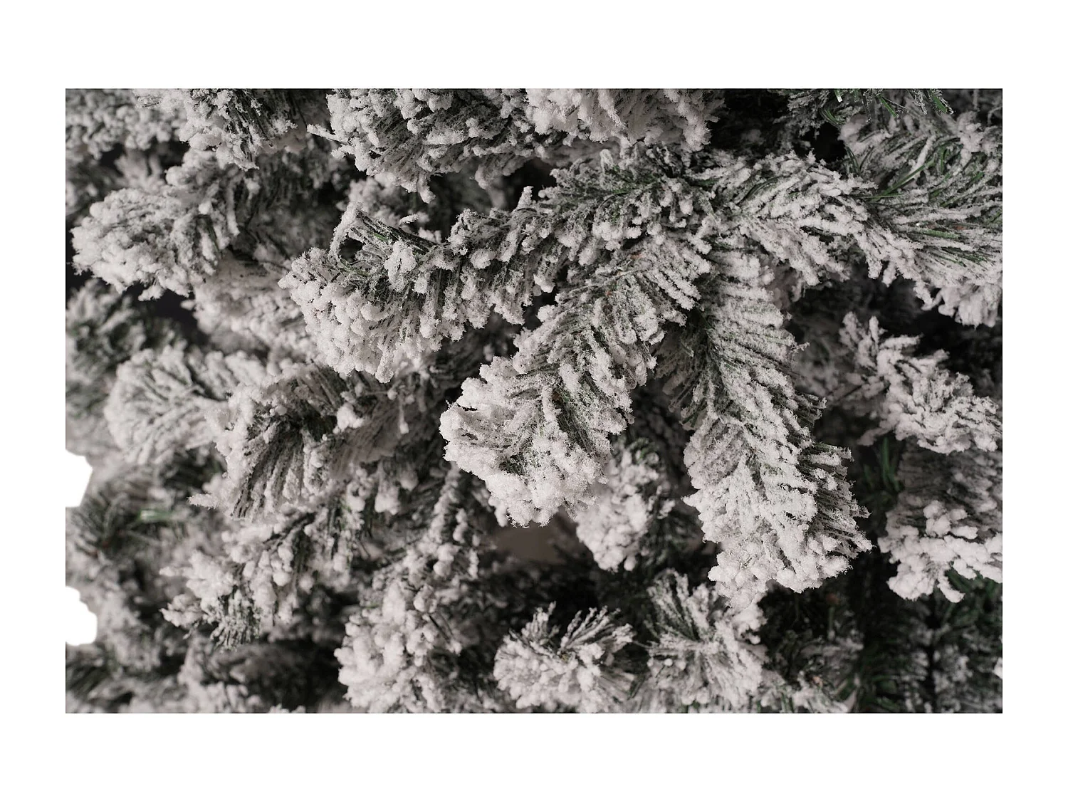 Sapin de Noël 180 cm Hollybell, Pin artificiel floqué, Arbre à effet réel, Sapin de Noël, 97x97 h180 cm, Vert et Blanc