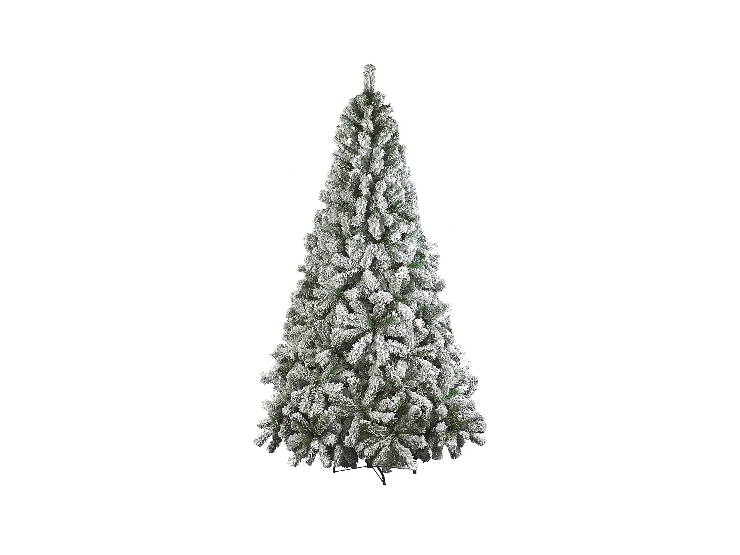 Sapin de Noël 180 cm Hollybell, Pin artificiel floqué, Arbre à effet réel, Sapin de Noël, 97x97 h180 cm, Vert et Blanc