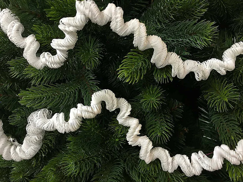 Decoração de Natal Ddunla, Decoração de Natal, Enfeite de Natal, Decoração festiva, Fabricado em Itália, 2000x7 h7 cm, Branco