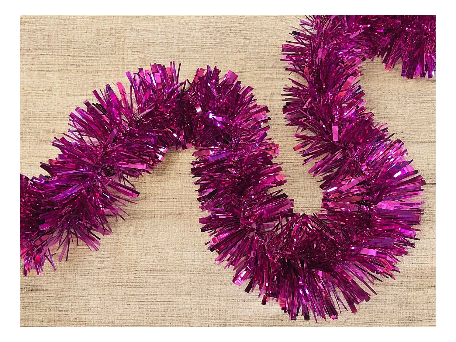 Décoration de Noël Dhatto, Ornement de Noël, Ornement de fête, Décoration festive, Made in Italy, 1000x8 h8 cm, Fuchsia
