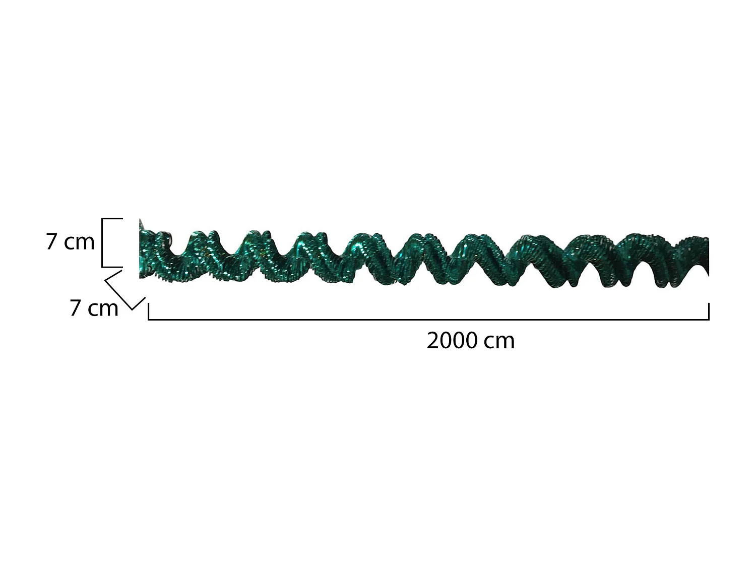 Weihnachtsdekoration Ddunla, Weihnachtsdekor, Weihnachtsornament, Festliche Dekoration, Made in Italy, 2000x7 h7 cm, Grün
