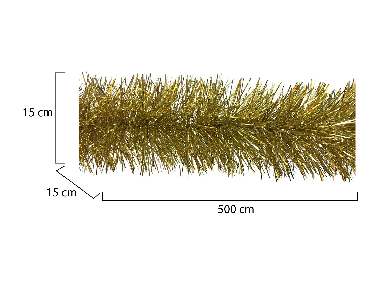 Décoration de Noël Dconner, Ornement de Noël, Ornement de fête, Décoration festive, Made in Italy, 500x15 h15 cm, Or