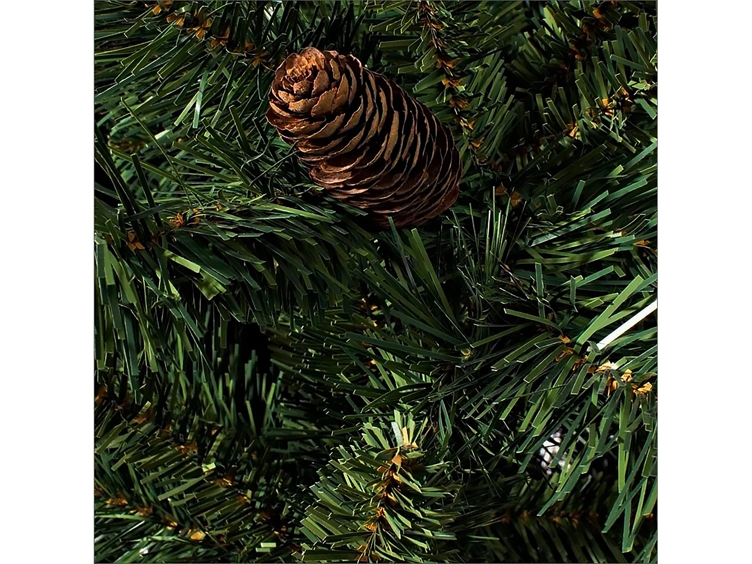 Sapin de Noël 240 cm Camden, Pin artificiel, Arbre à effet réel, Sapin de Noël, 152x152 h240 cm, Vert