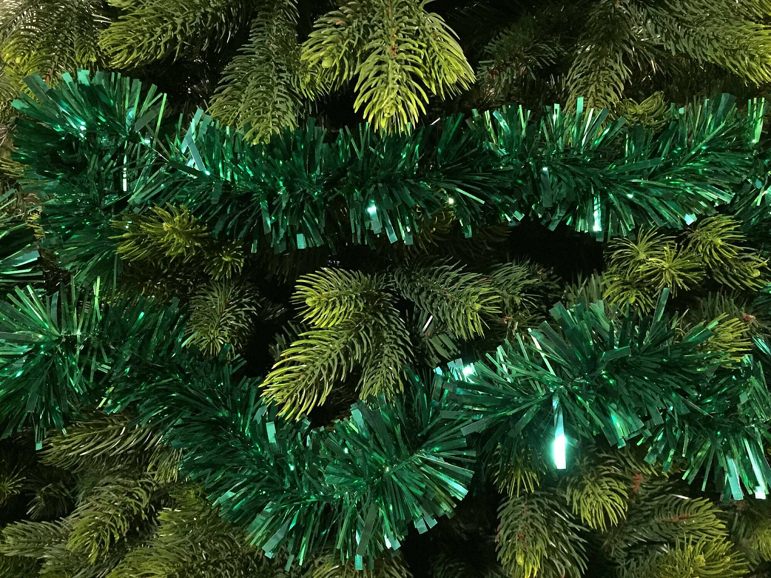 Décoration de Noël Dhatto, Ornement de Noël, Ornement de fête, Décoration festive, Made in Italy, 1000x8 h8 cm, Vert