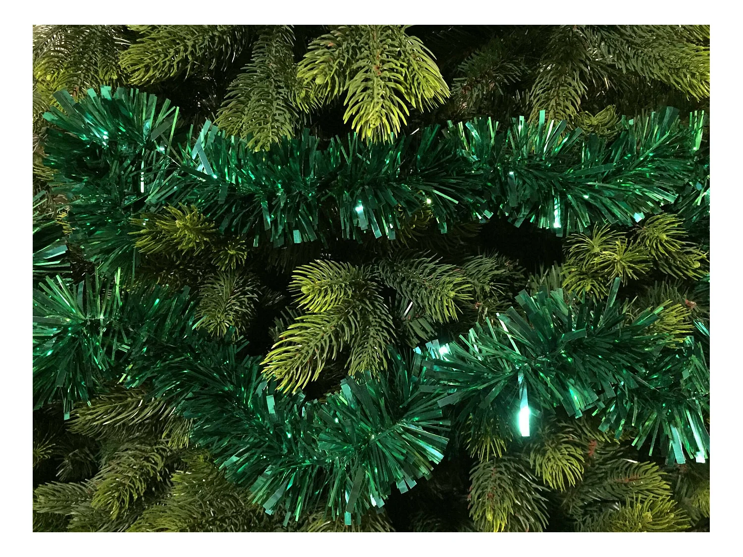 Décoration de Noël Dhatto, Ornement de Noël, Ornement de fête, Décoration festive, Made in Italy, 1000x8 h8 cm, Vert