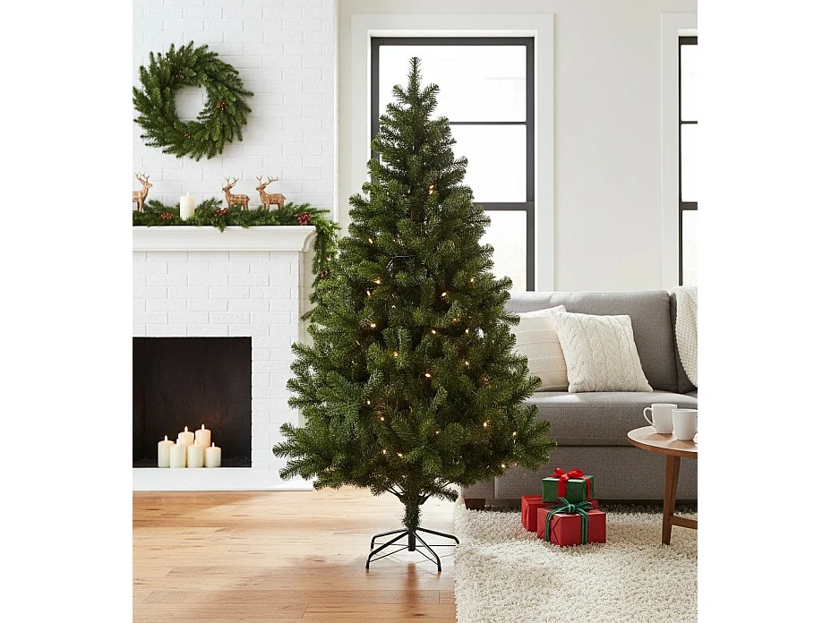 Weihnachtsbaum 120 cm Evergreen, Künstliche Kiefer, Realistischer Baum, Tannenbaum, 70x70 h120 cm, Grün