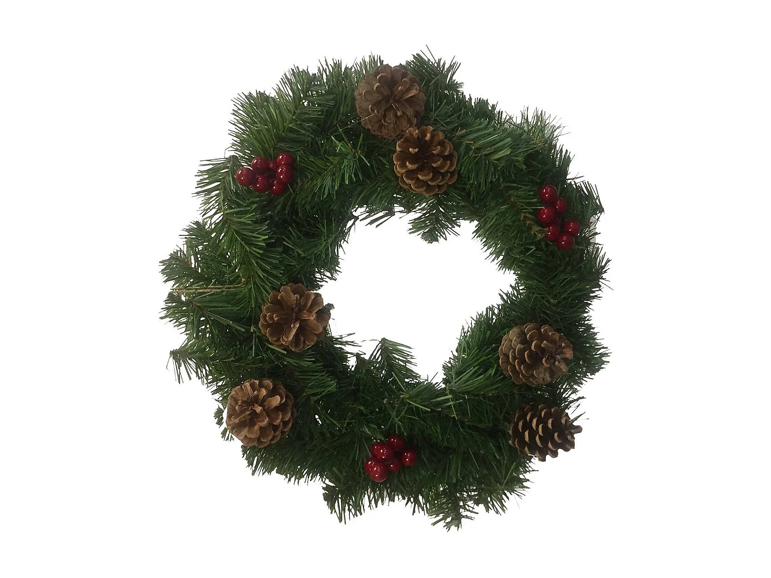 Décoration de Noël Ddetr, Ornement de Noël, Ornement de fête, Décoration festive, Made in Italy, 35x35 h3 cm, Vert et Rouge