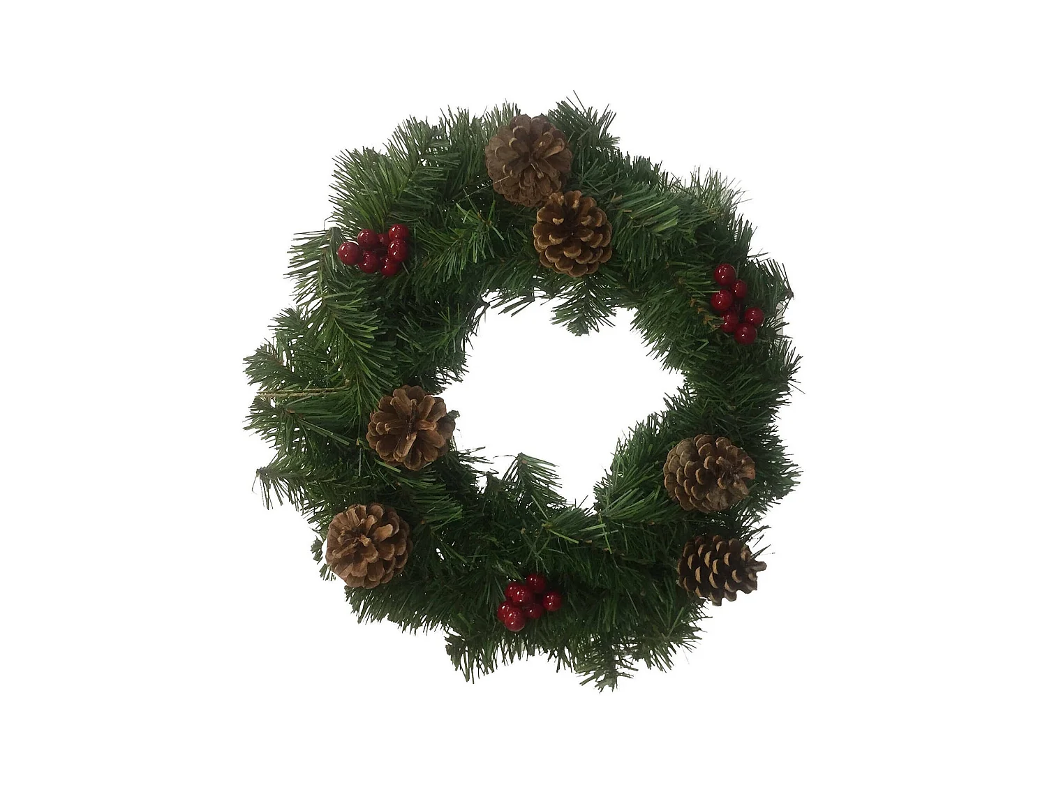 Weihnachtsdekoration Ddetr, Weihnachtsdekor, Weihnachtsornament, Festliche Dekoration, Made in Italy, 35x35 h3 cm, Grün und Rot