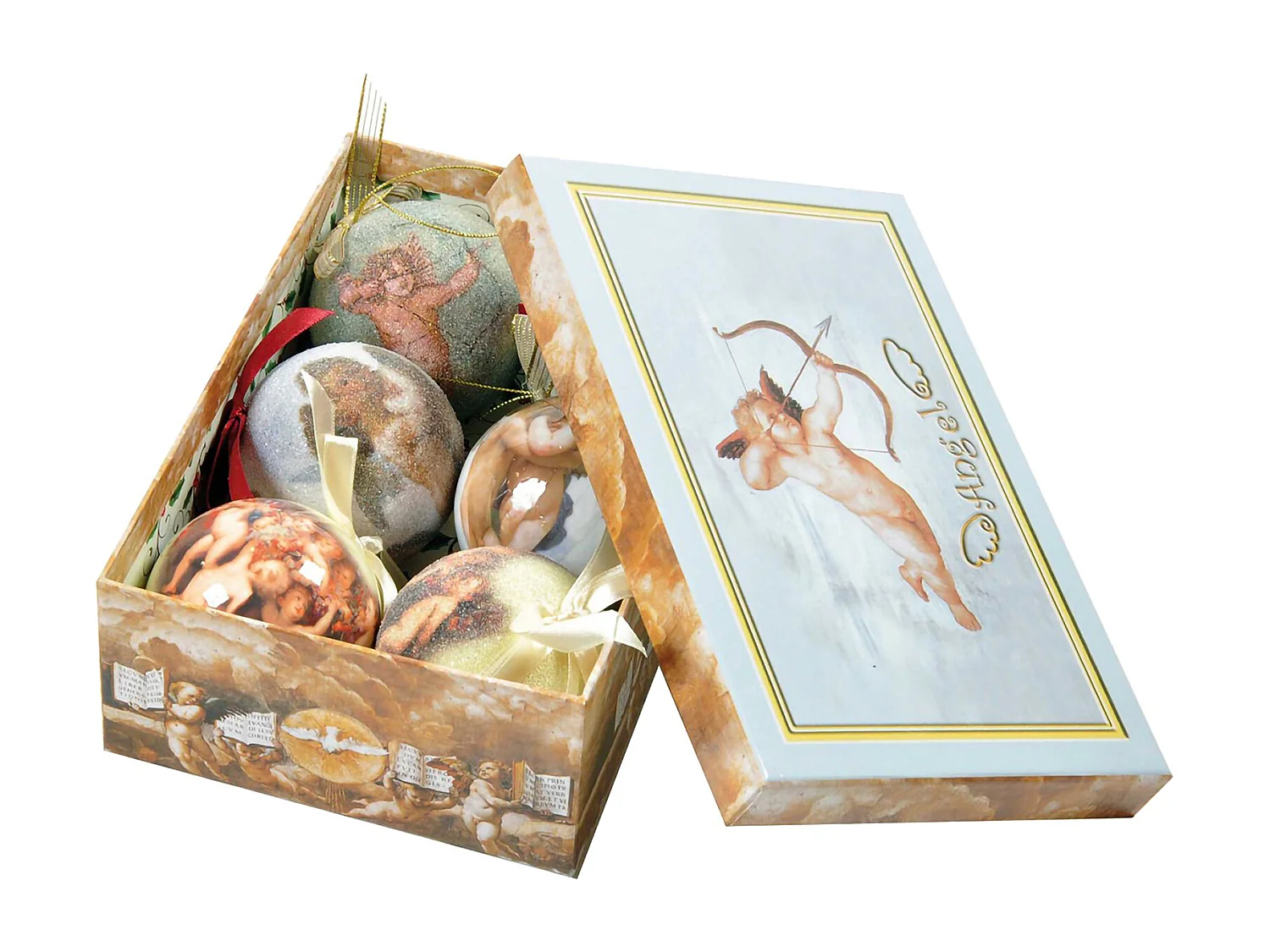 Dmora - Box 6 sfere natalizie, Diametro 7,5 cm, colore Blu