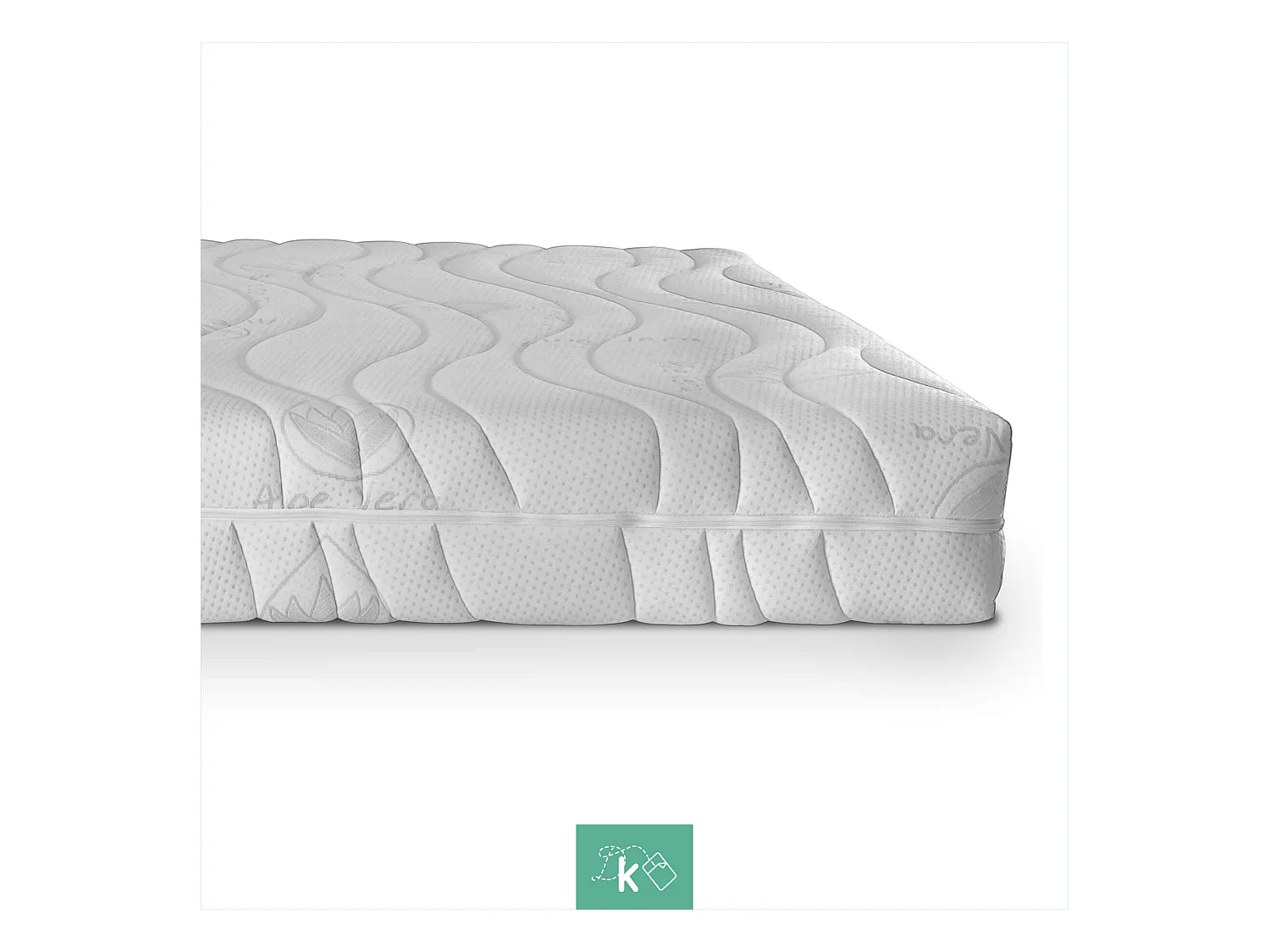 Colchón Látex 150 x 190 cm Funda Aloe Vera 100% Látex Altura +/- 20 cm