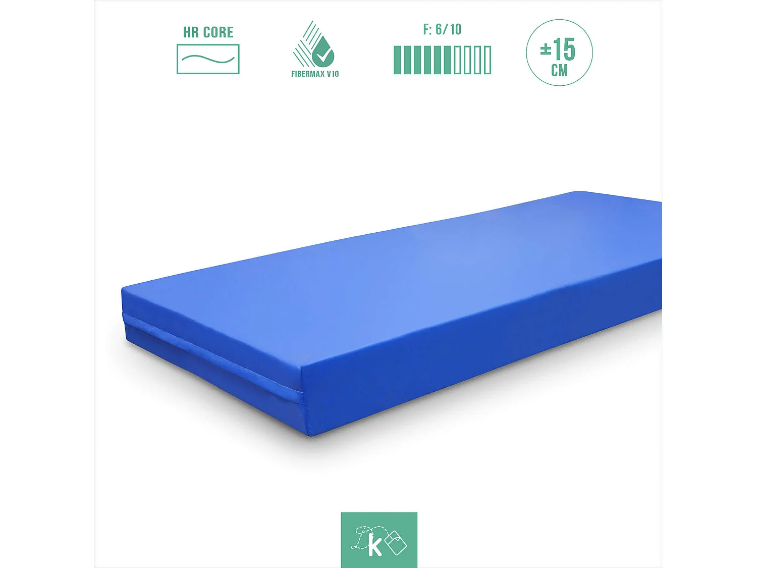 Colchón Geriátrico 135 x 190 cm - Funda Sanitaria Ignífuga - Altura 15 cm