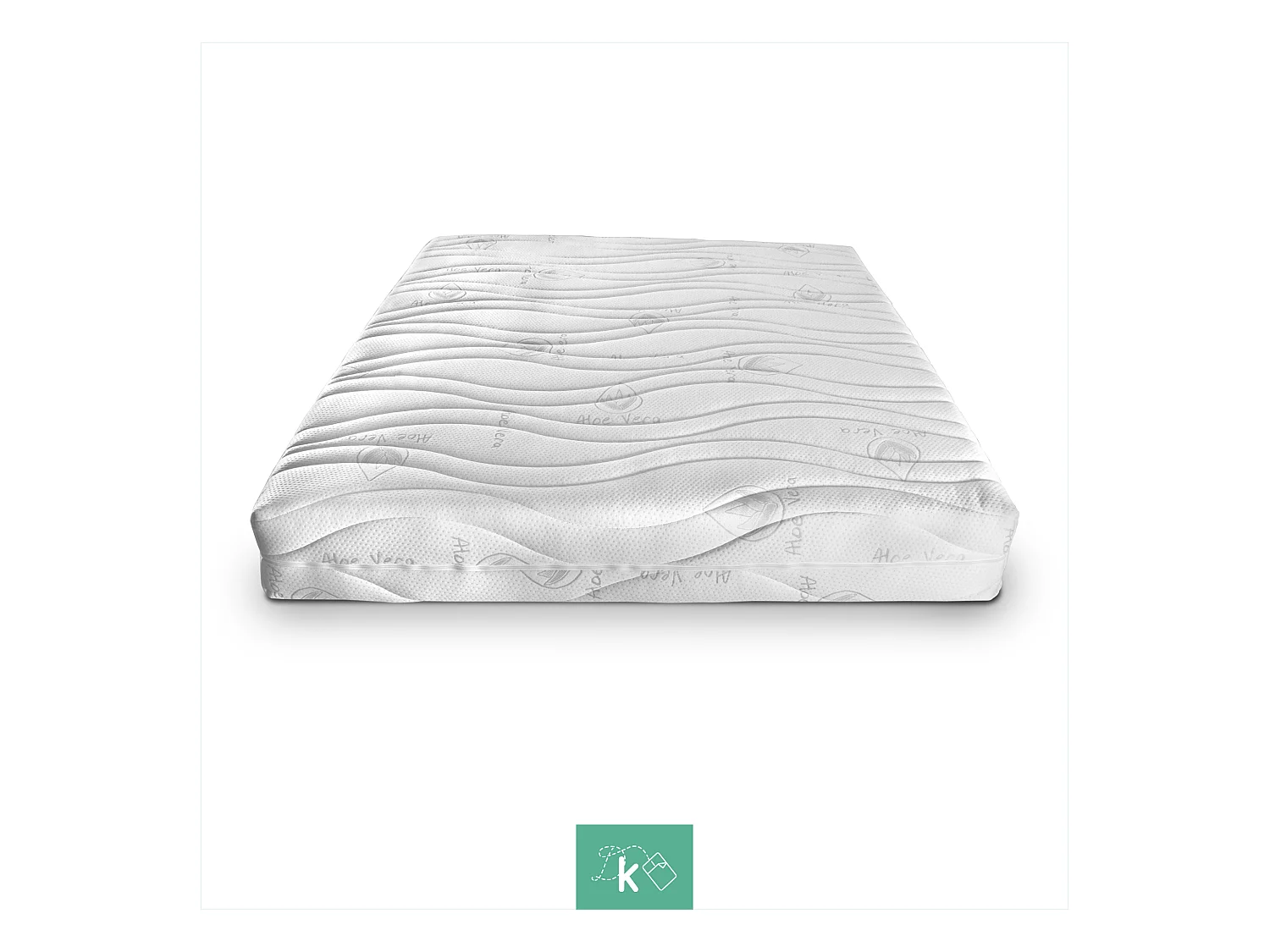 Colchón Látex 105 x 190 cm Funda Aloe Vera 100% Látex Altura +/- 17 cm