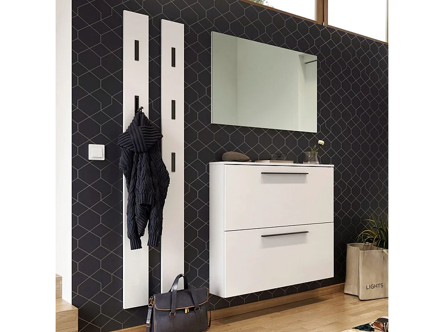 Scarpiera bianca extrapiatta 100cm TAO