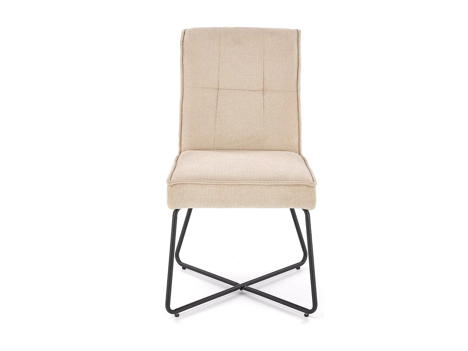 Chaise design en tissu beige Karl