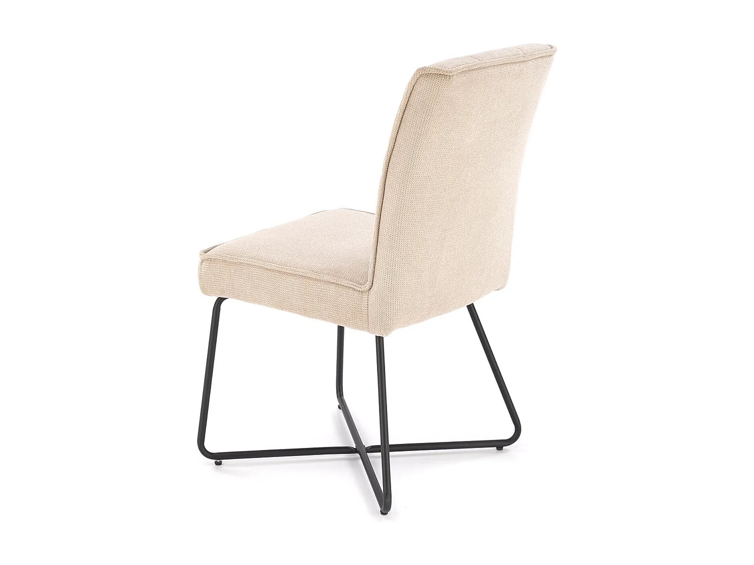 Chaise design en tissu beige Karl