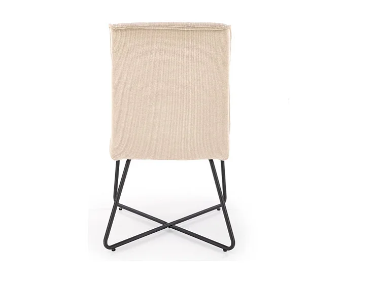 Chaise design en tissu beige Karl