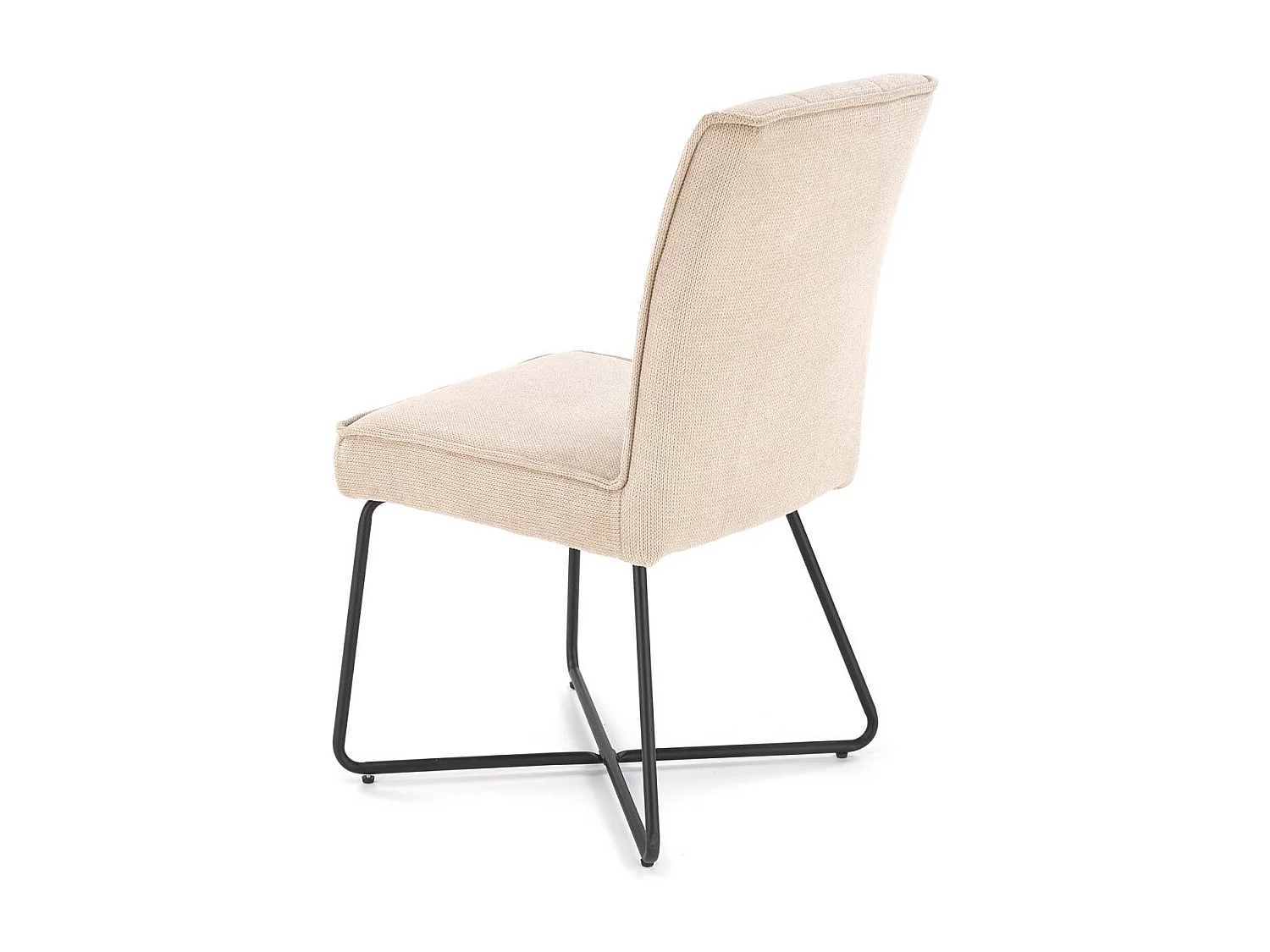Chaise design en tissu beige Karl