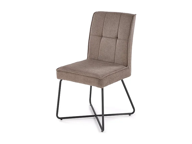 Chaise design en tissu gris Karl