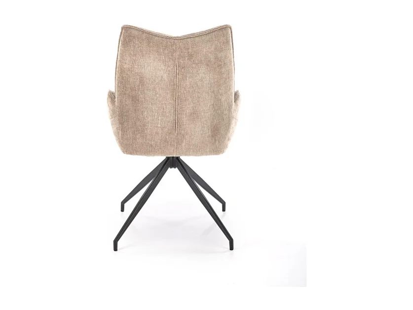 Sedia girevole in tessuto beige Nadia