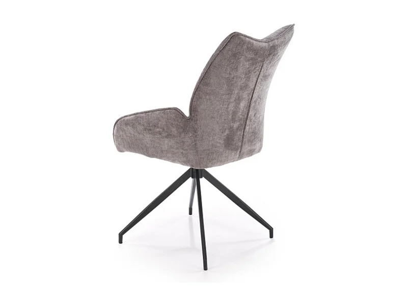 Chaise grise en tissu pivotante 360° Nadia