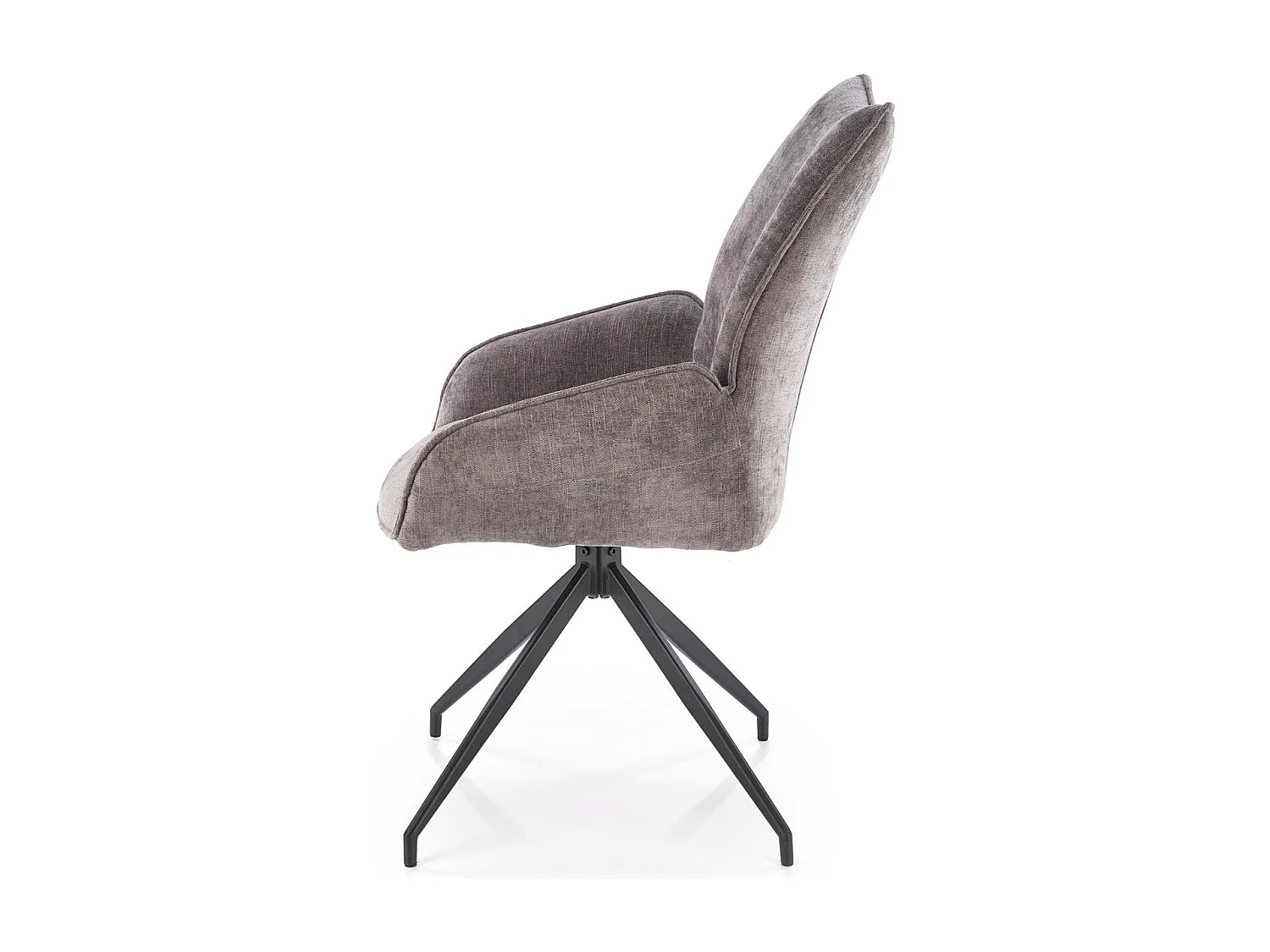 Chaise grise en tissu pivotante 360° Nadia