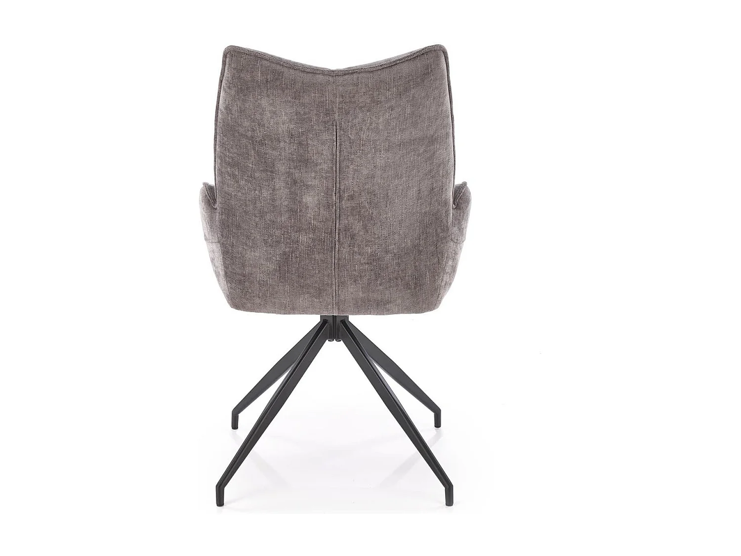 Chaise grise en tissu pivotante 360° Nadia