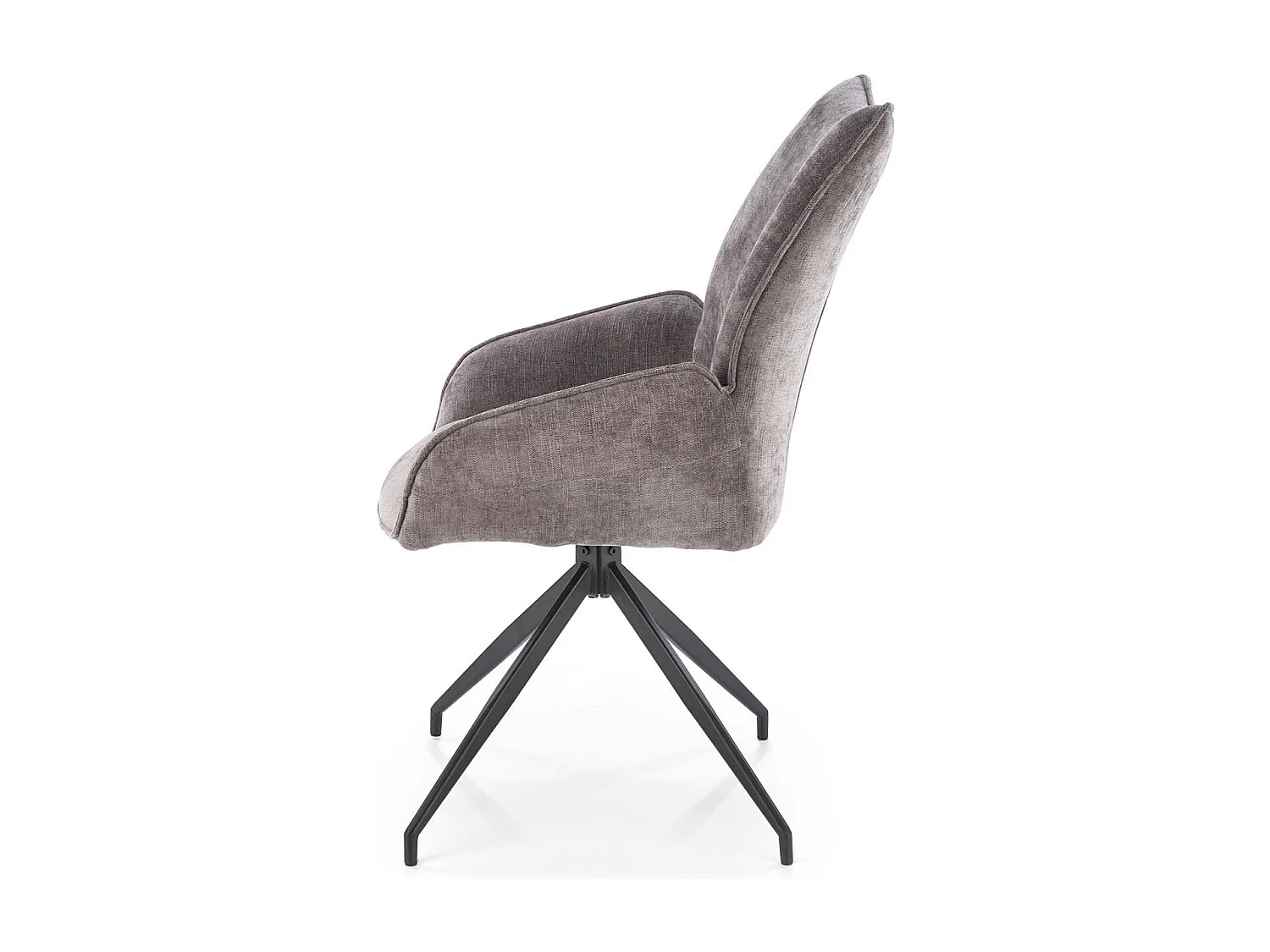 Chaise grise en tissu pivotante 360° Nadia