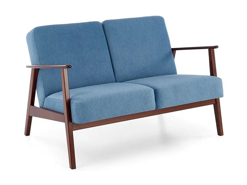 Divano a 2 posti - stile retrò - tessuto blu - Franky