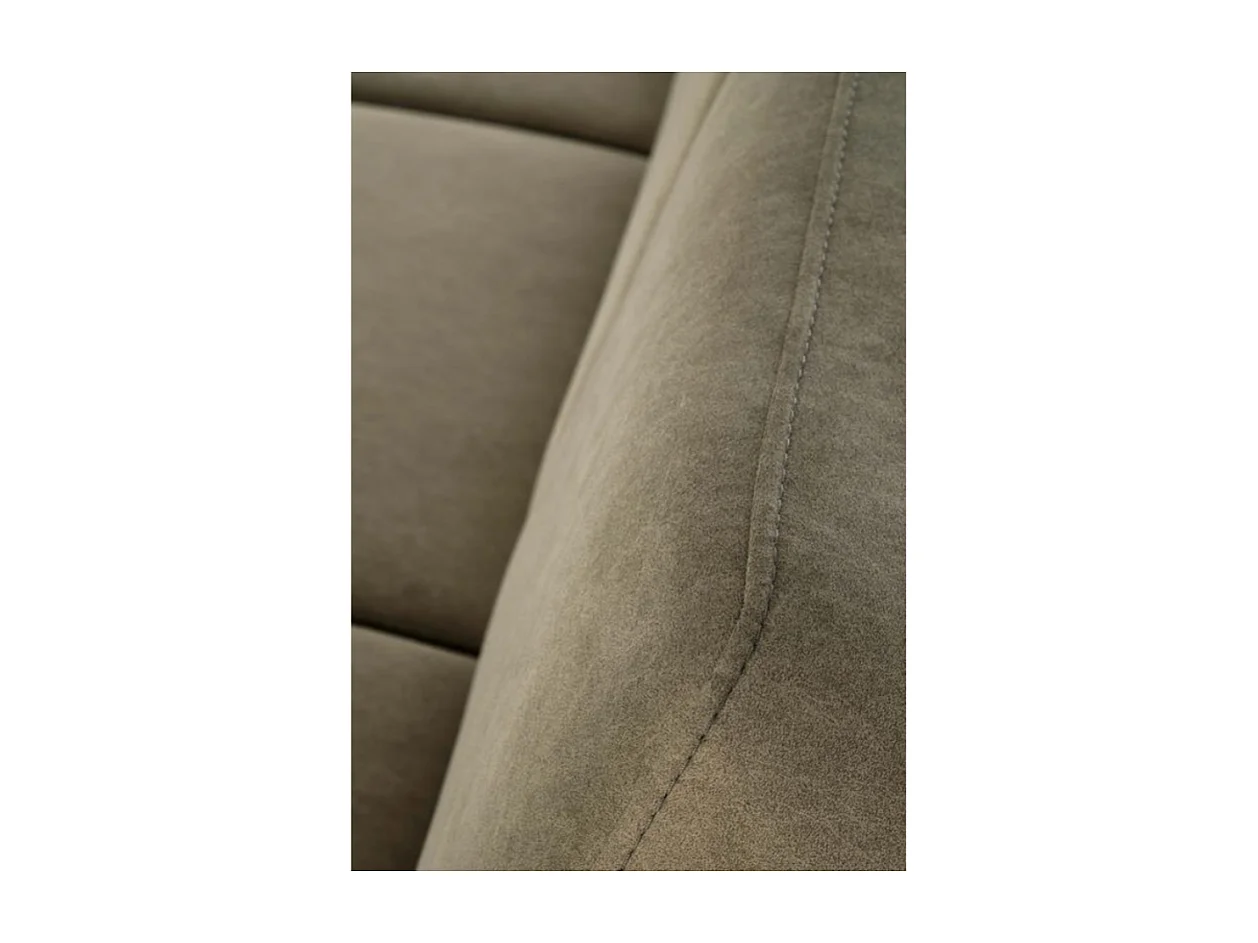 Sofá Franky estilo retro de 3 plazas en tejido verde oliva