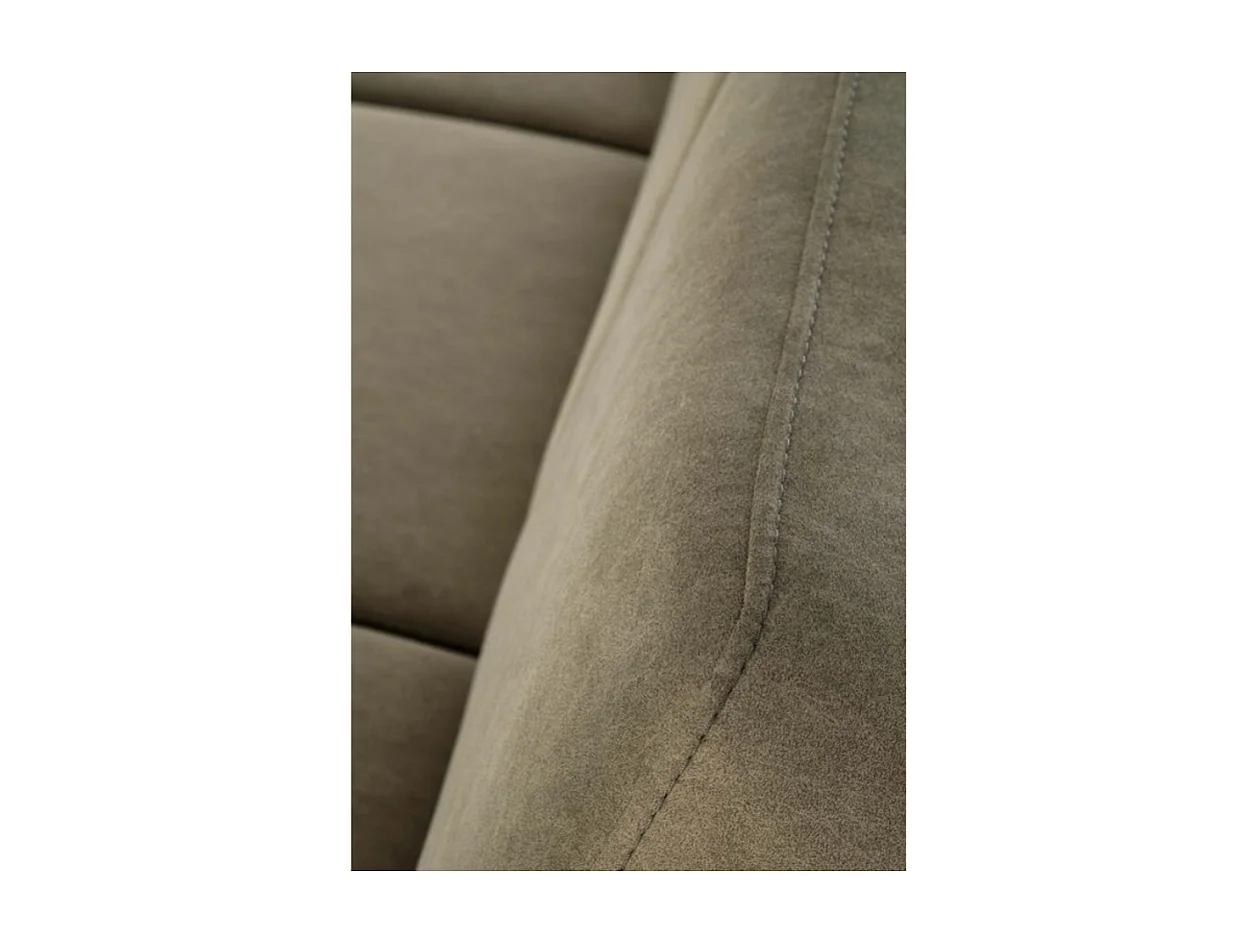 Canapé 3 places en tissu vert olive style retro Franky